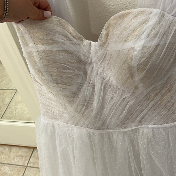 NEW White Sweetheart Lace Up Dress - Picture 9 of 17